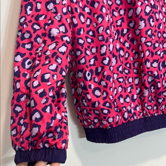 Frank Cheetah Lisa animal print Purple Pink Leopard lightweight Jacket women M - Picture 5 of 10